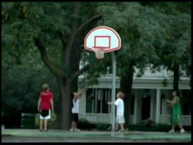 The basketball court beside the tennis courts, 2010.