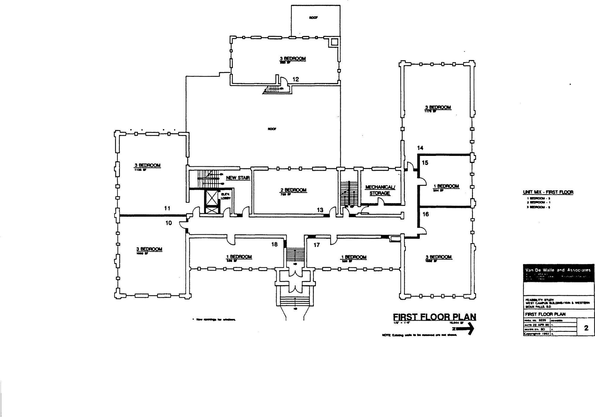 The 1992 first floor conversion plan for the building